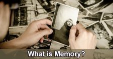What is memory? Person looking through old photos.